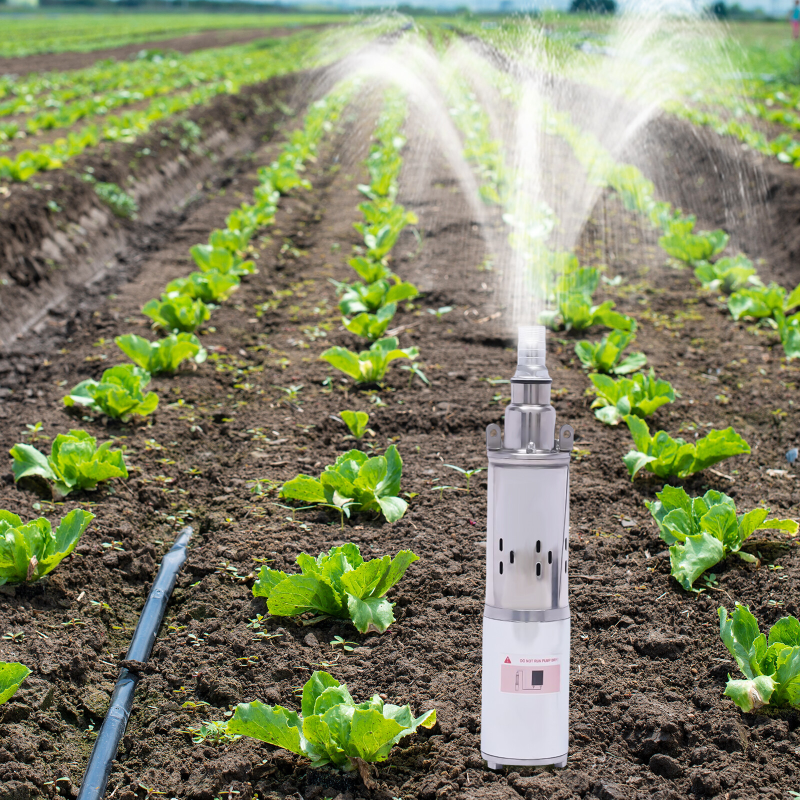 12V Solar Water Pump Farm Ranch Submersible Irrigation Bore Deep Well Screw Pump