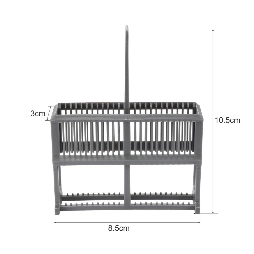 1 x Microscope Slides Rack 24 Positions Polypropylene Staining Rack Gray