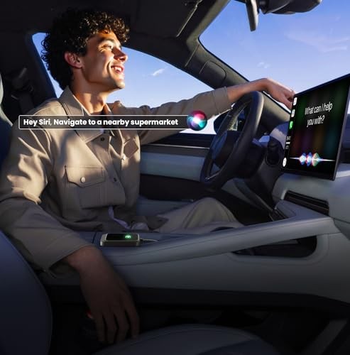 Wireless CarPlay Adapter: Wireless Conversion for iPhone – Plug-and-Play Black