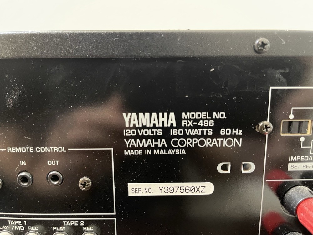 Yamaha RX-496 Stereo Receiver UNTESTED Powers ON No Remote