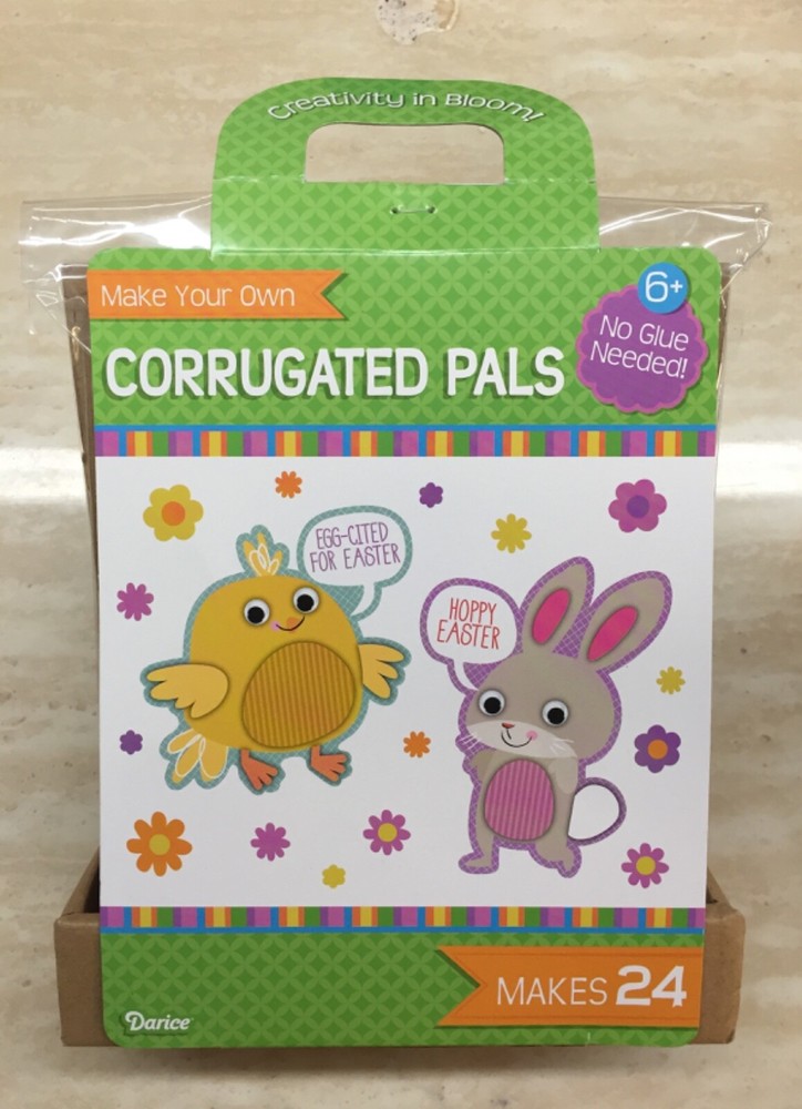 DARICE EASTER CREATIVITY IN BLOOM! "Make Your Own" CORRUGATED PALS (MAKES 24)