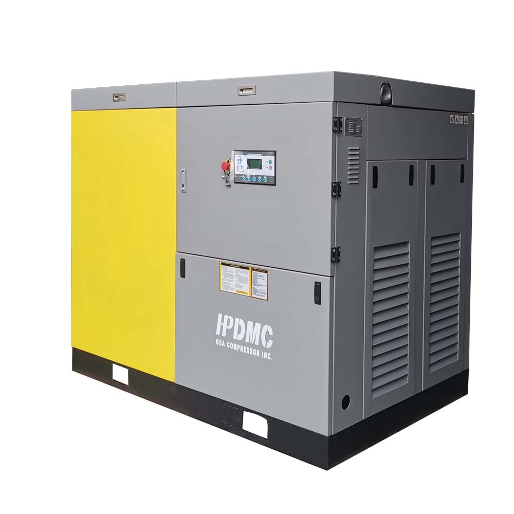 460V 3 Phase 100HP Variable Frequency Drive Rotary Screw Air Compressor 425cfm