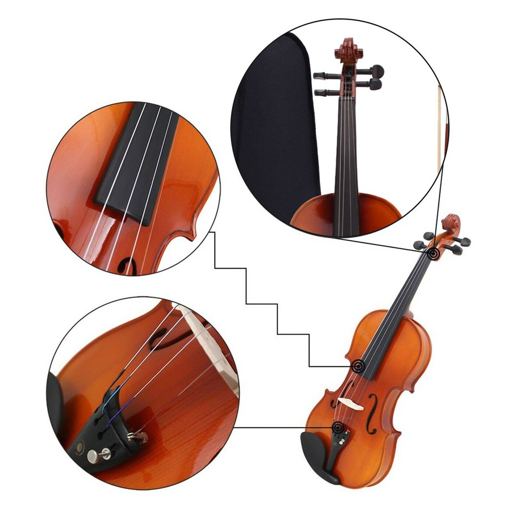 4PCS 3/4 4/4 Violin Strings Set Steel Strings E A D G Wound Fiddle String O7L5