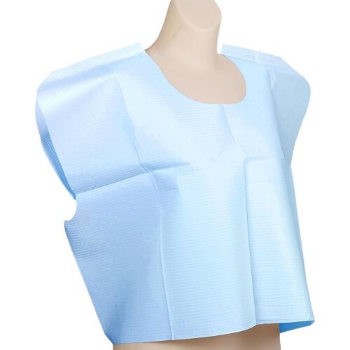 Pro Advantage Exam Capes Tissue/Poly/Tissue, 30" x 21", Blue (100/CS)