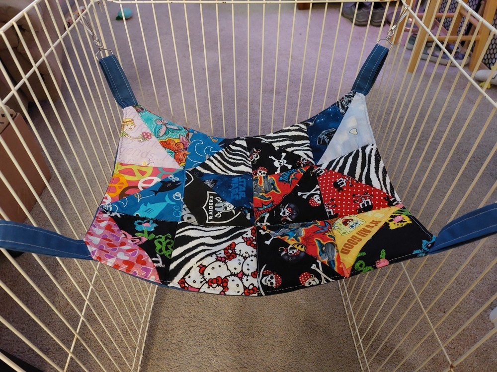 Ferret Whimsical Patch Quilt Hammock - 12"x17"