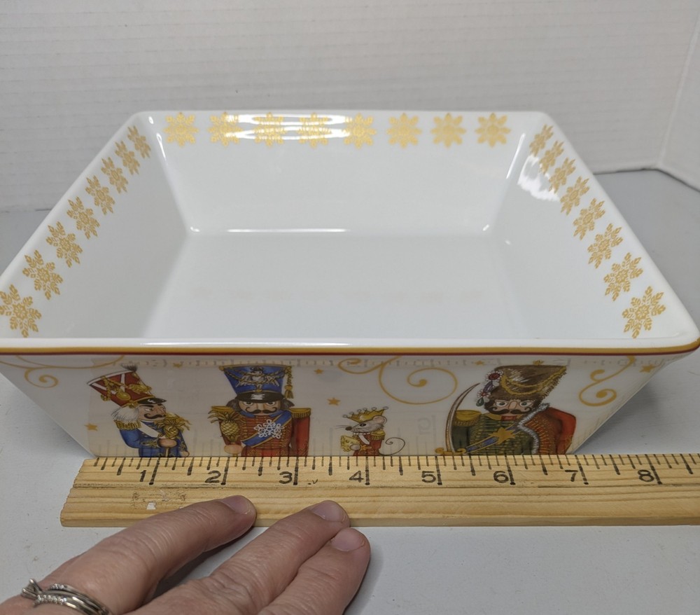 Williams Sonoma Twas The Night Before Christmas Nutcracker 8" Square Baker Dish