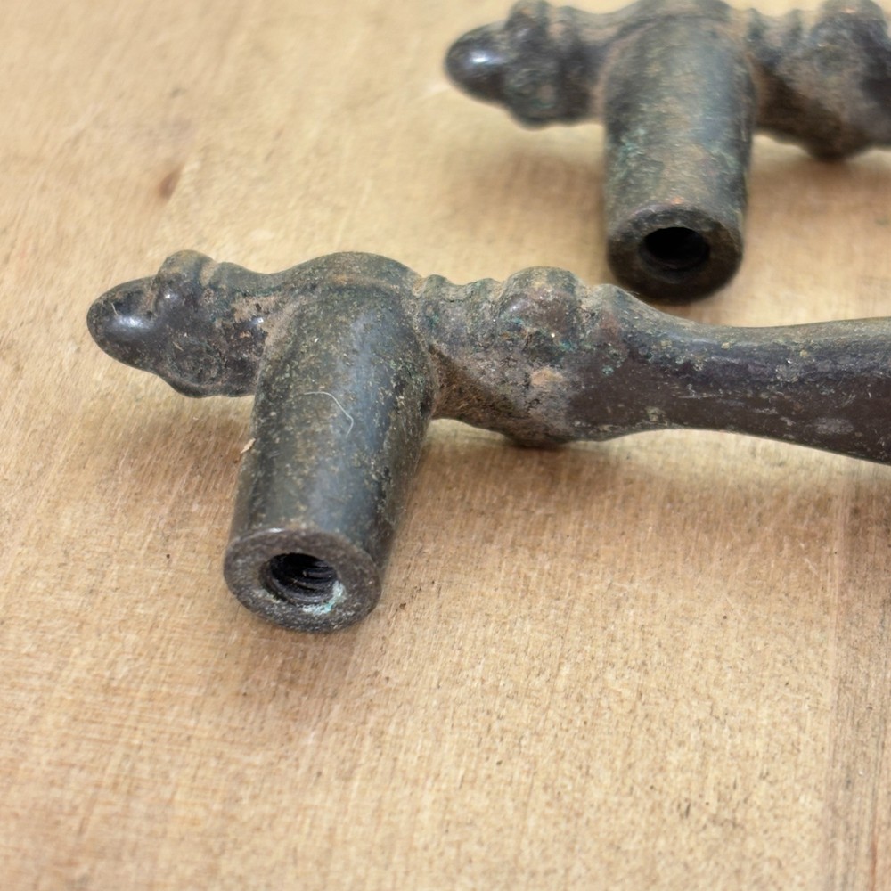 Pair of Vintage Brass Drawer Pulls, Salvage