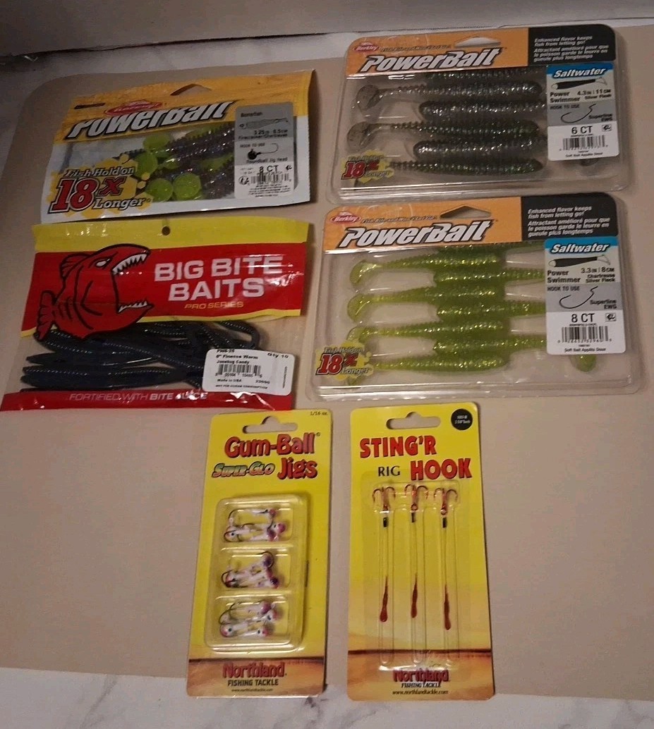 Fishing Accessories Lot Of 6 Berkley Power Bait Bonefish Firecracker...