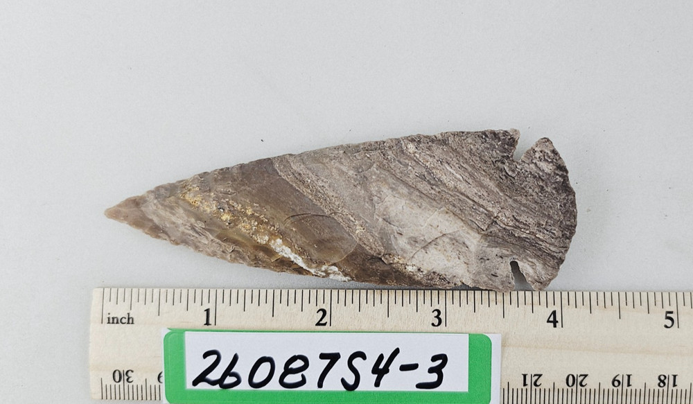 4" Spearhead - Lance Head - Drill Point - Hand Knapped Agate