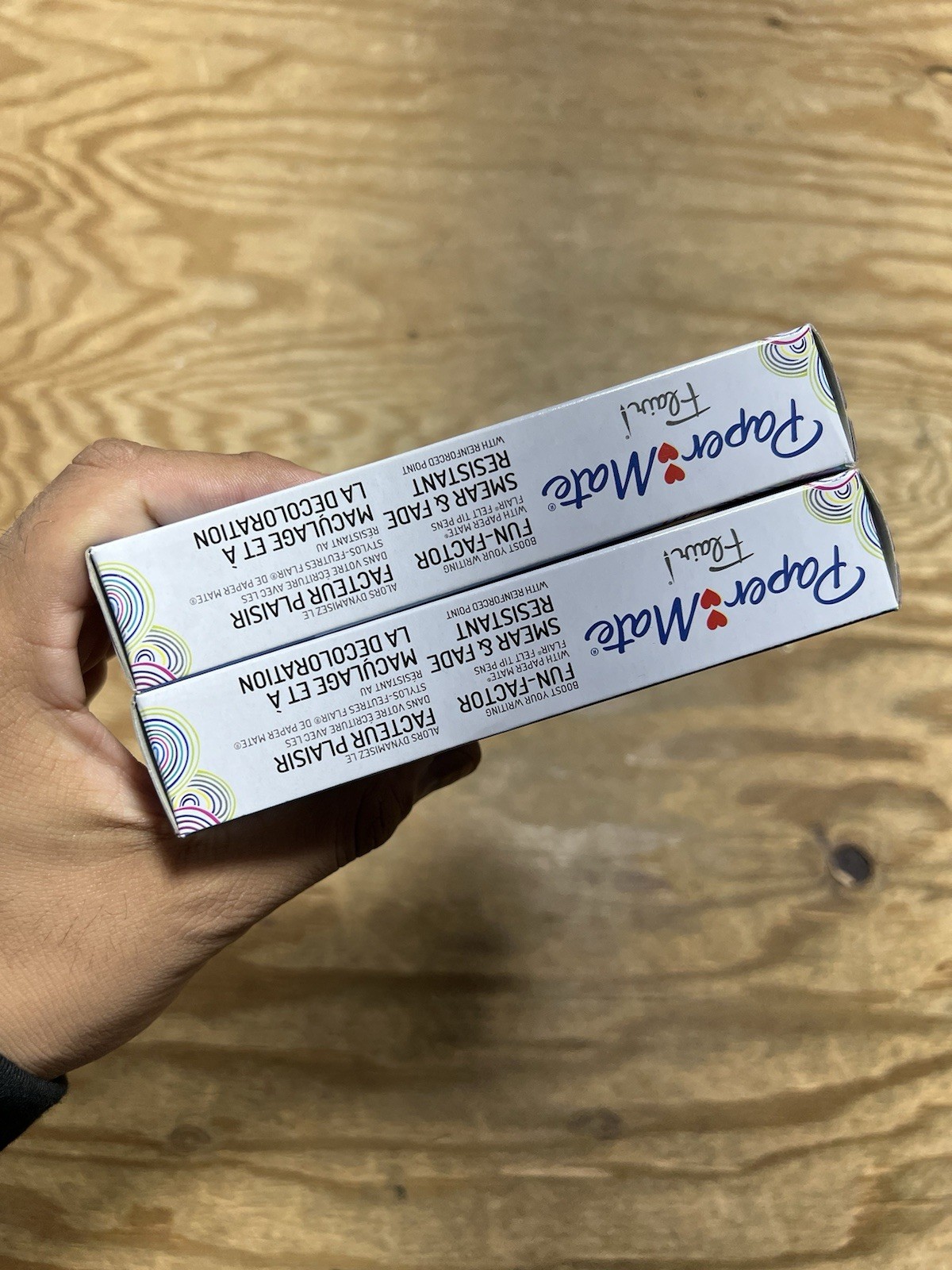 2X Paper Mate Flair Felt Tip Pens Medium Point 0.7mm Black