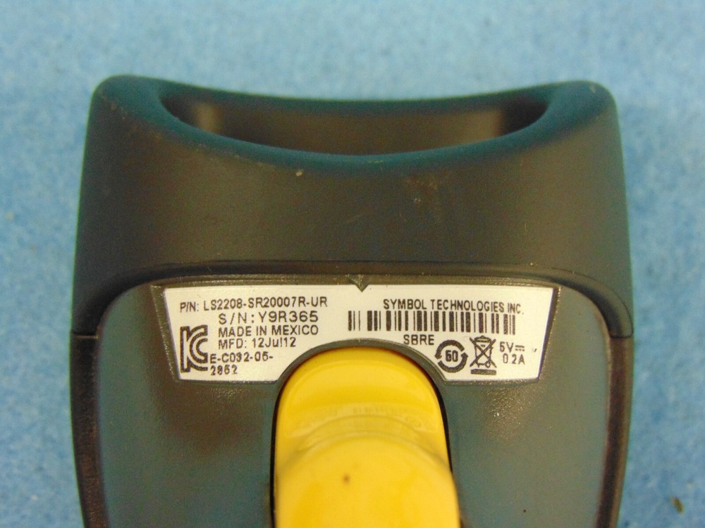 SYMBOL TECHNOLOGIES, BARCODE SCANNER, LS2208-SR2007R-UR, 5V, 0.2A