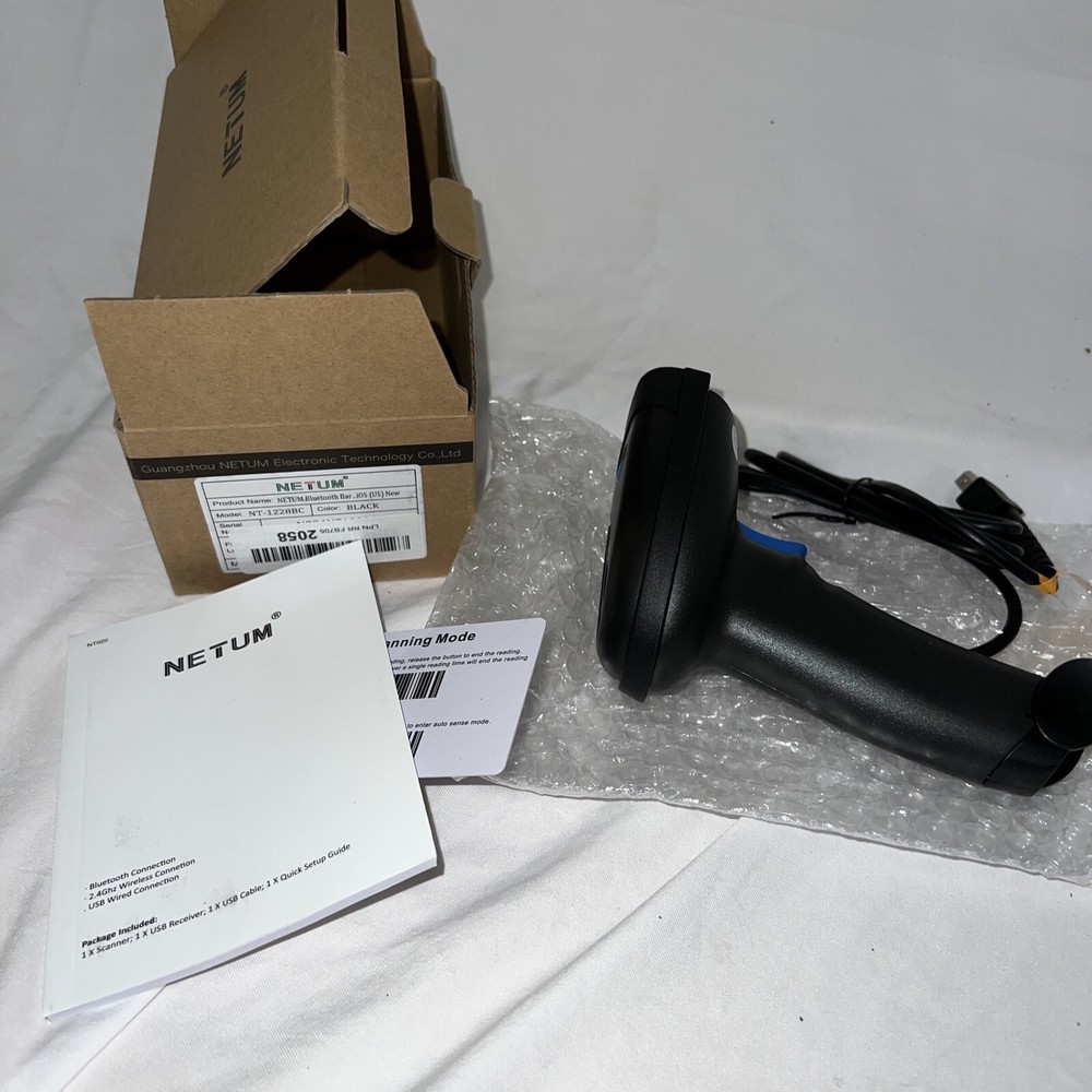 NETUM NT-1228BC Bluetooth 2.4G Wireless Barcode Scanner