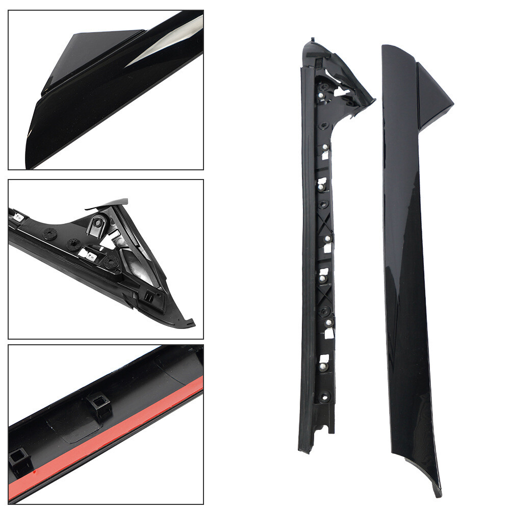 Pair Inner & Outer Windshield A Pillar Molding Trim For Ford Explorer 2011-2019