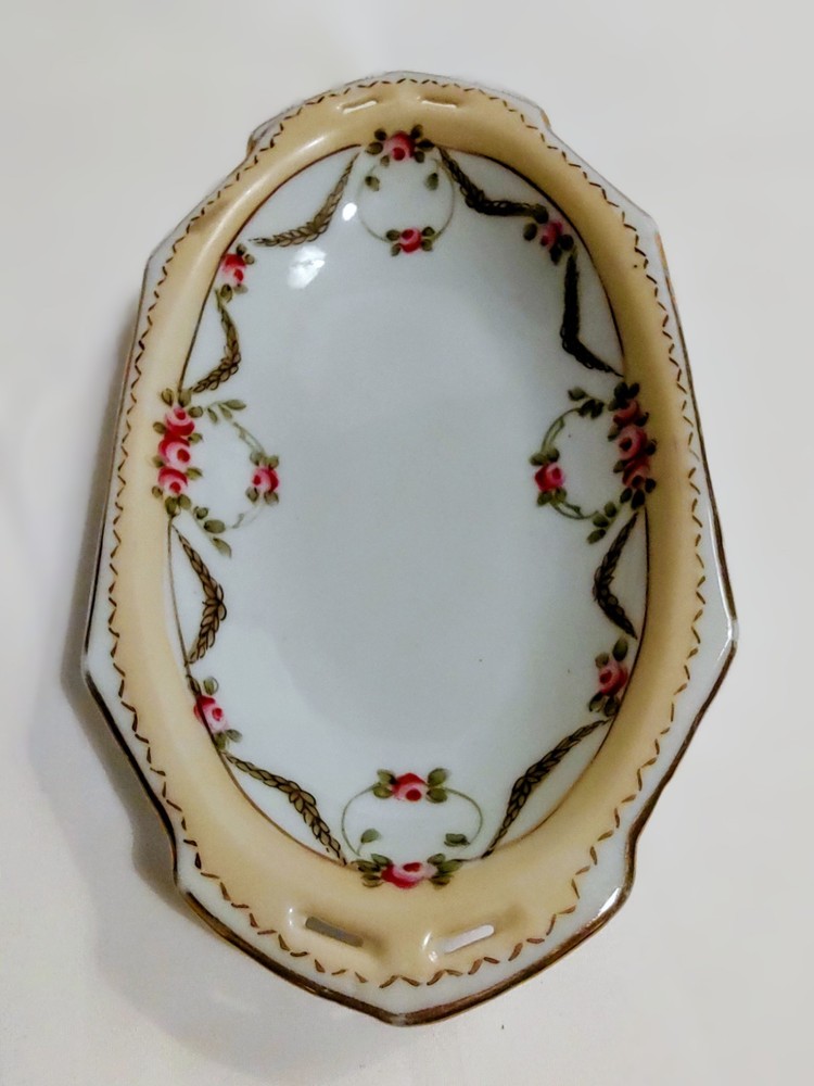 Vintage Nippon Hand Painted Celery Dish