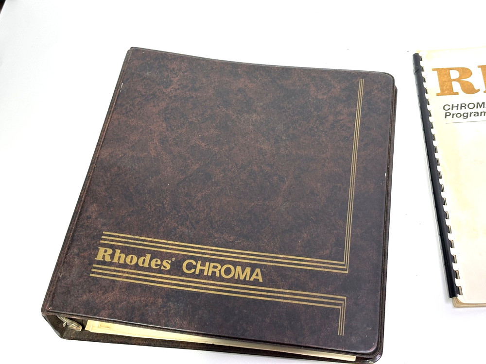 Vintage Rhodes Chroma Binder + Manuals – Programming, Interface & Performance