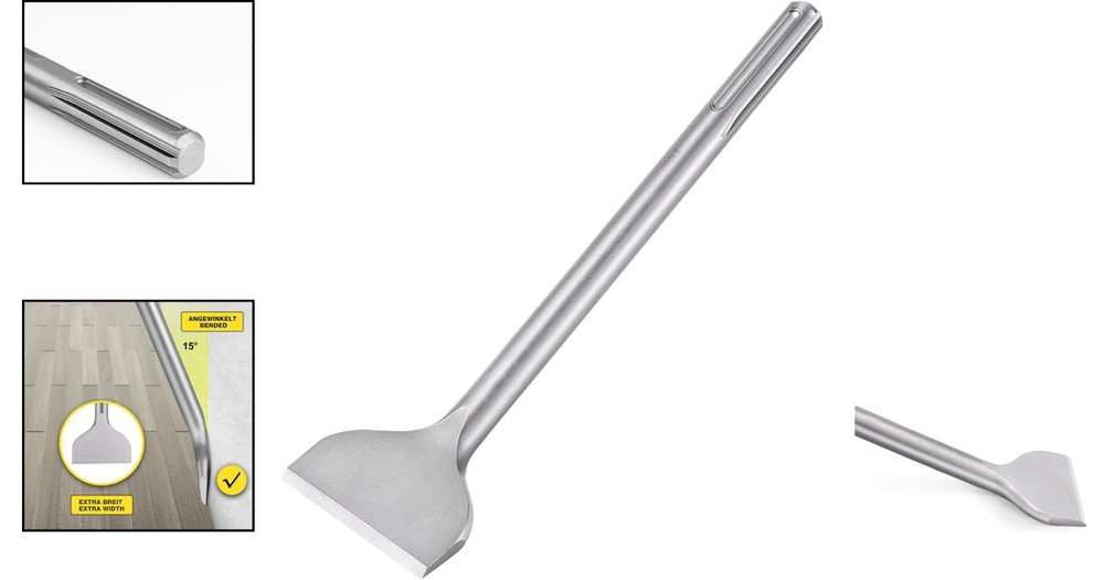 Durable 12'' x 3'' SDS-MAX Chisel - Ergonomic Tool for Tile and Concrete Removal