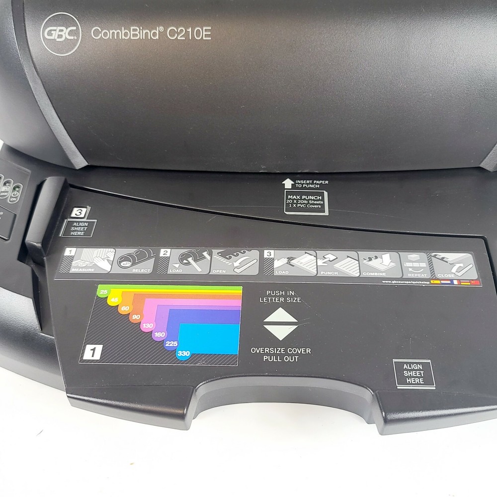 GBC CombBind C210E Guide Right Electric Binder