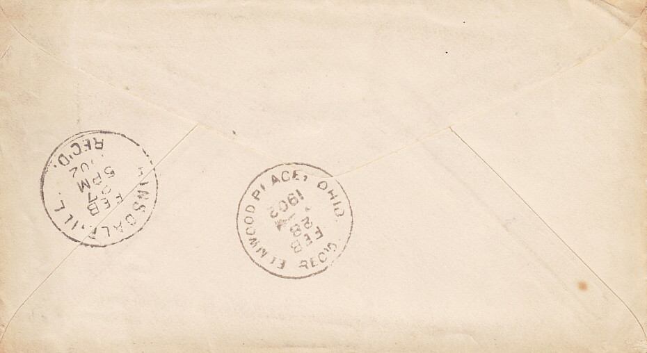 PREPRINTED POST CARD ~ TWO CENT WASHINGTON ~ DATED 1902