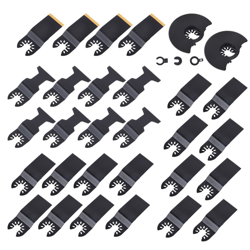 30PCS Universal Titanium Oscillating Tool Blades Japanese Tooth Multi Tool Blade