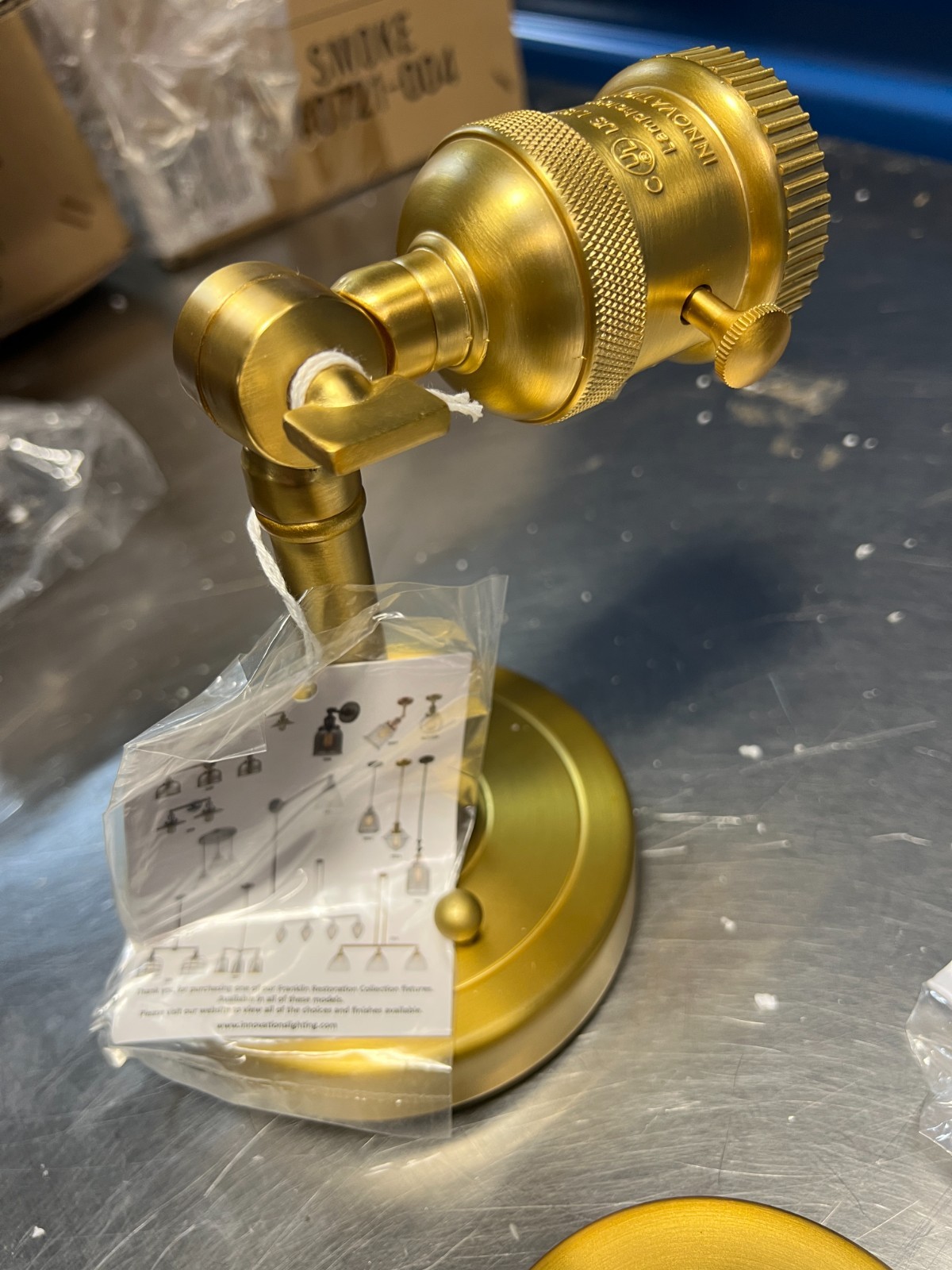 Innovations 43 Large Cone 1-Lt Sconce w/Switch, S Gold/Plated SM - 203SW-SG-G43