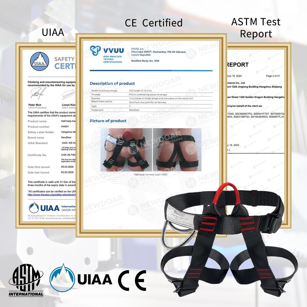 Adjustable Thickness Climbing Harness,CE Certification Wider Half Body Harness