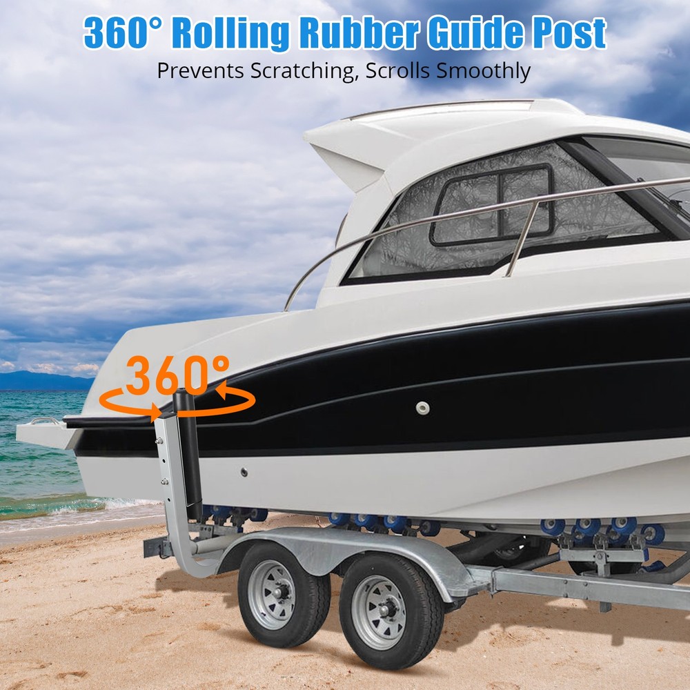 2PCS Rustproof Galvanized Steel Trailer Guide Poles, 20.5" Adjustable Design