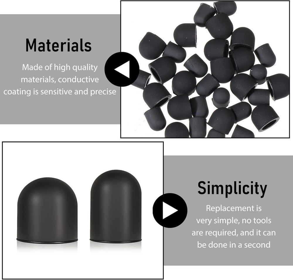Silicone Stylus Tips - 30 Pcs, Scratch-Free Replacement Nibs for Tablets