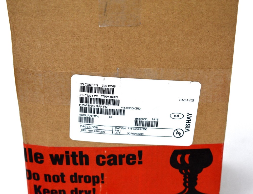 Vishay 715C30DKT50 Ceramic Disc Capacitor New