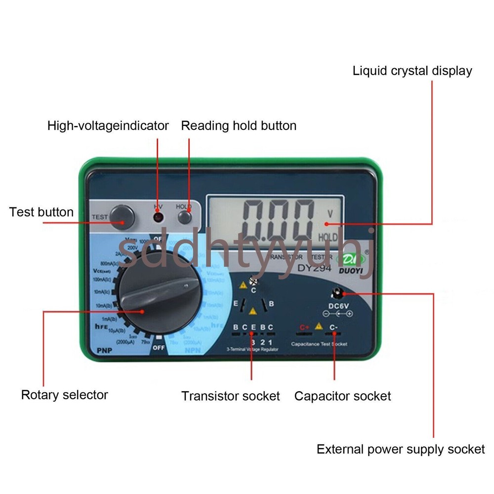 1pc DUOYI DY294 Digital Transistor DC parameter tester