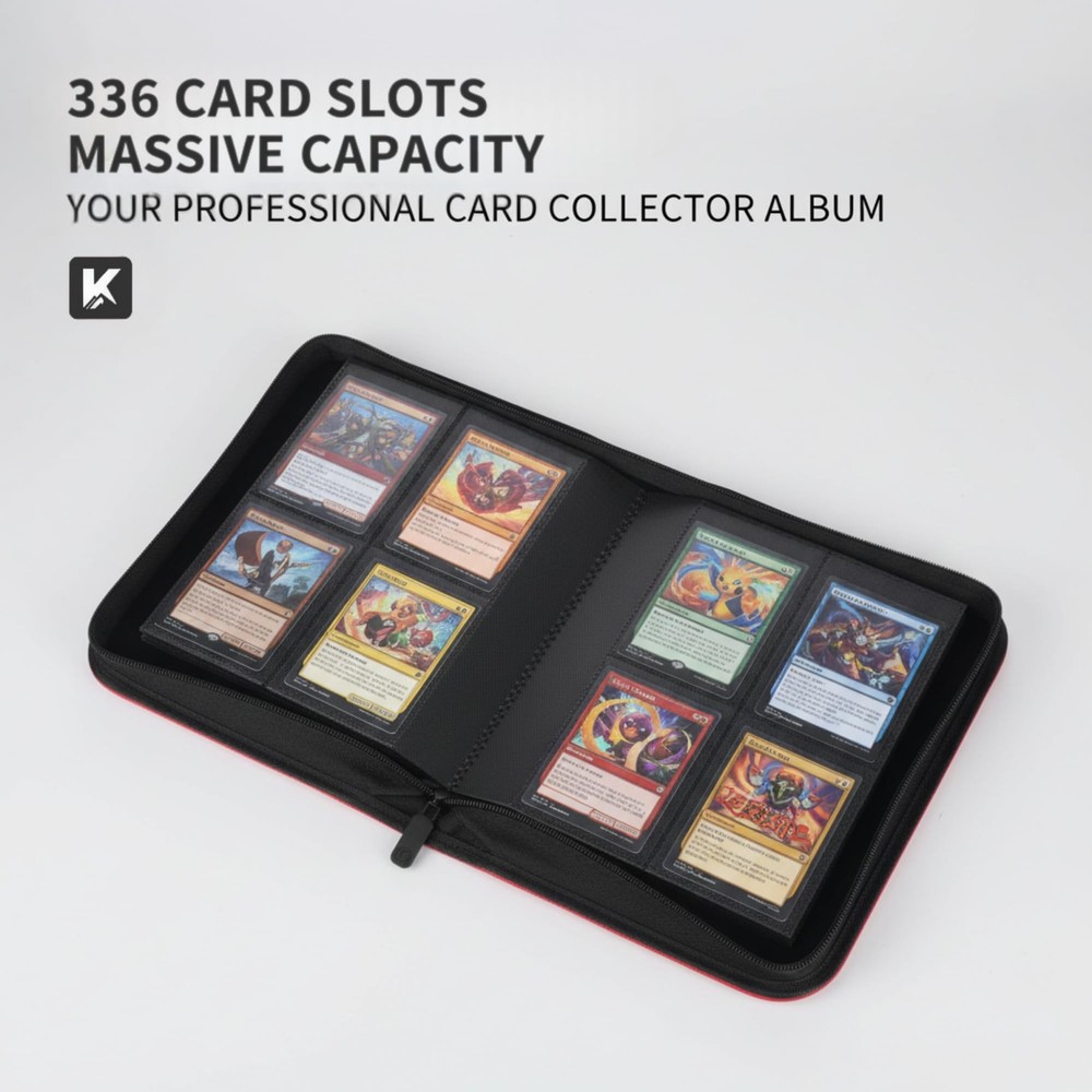 Zipper Card Binder 336 Pockets side loading for Trading Cards
