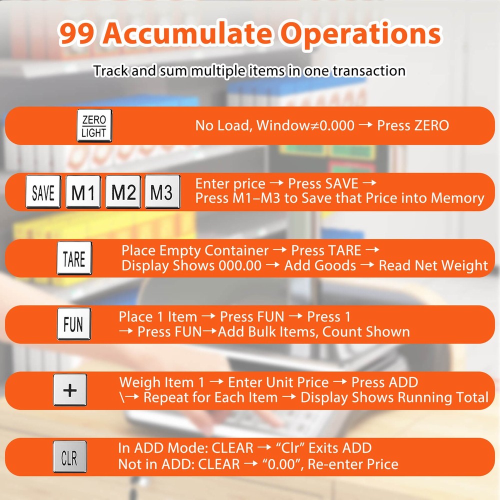 88lb Price Computing Scale w/Pole Dual LCD Display,Counting Function for Retail