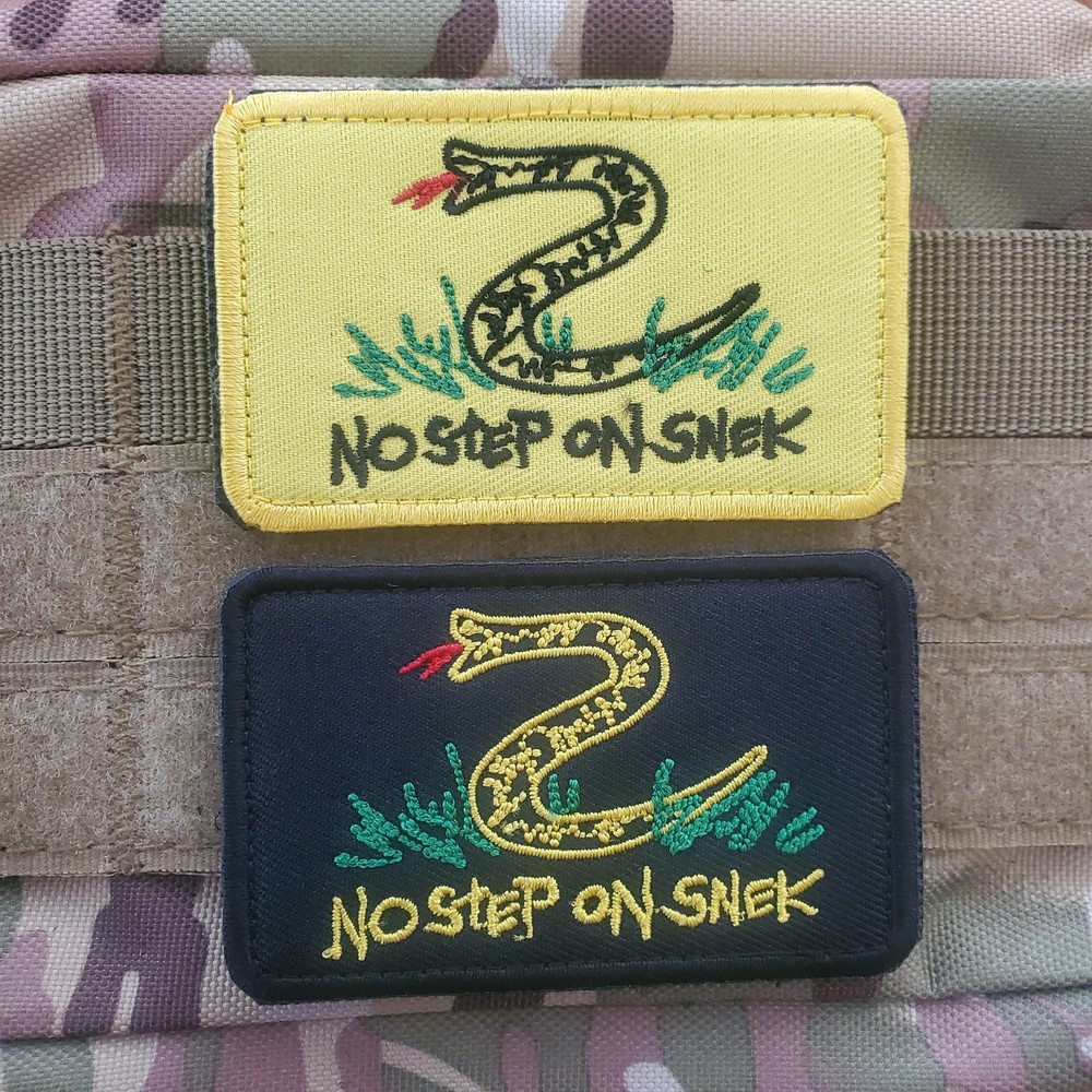 NO STEP ON SNEK Embroidered Tactical Morale Patch Hook and Loop