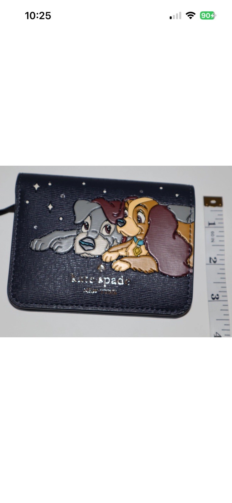 KATE SPADE X Disney LADY & THE TRAMP Dogs Small Billfold Wallet NEW without tag