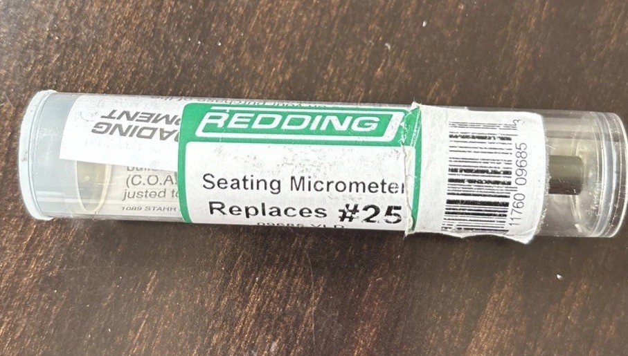 Redding Reloading Bullet Seating Micrometer with Vld Num 25