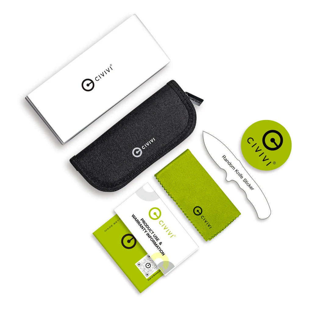 Civivi Knives Baby Banter Fixed Blade C23045A-1 Red White Blue G10 Nitro-V Knife