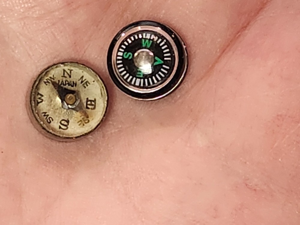 Mini Compass Miniature Small Tiny Vintage Metal Compasses