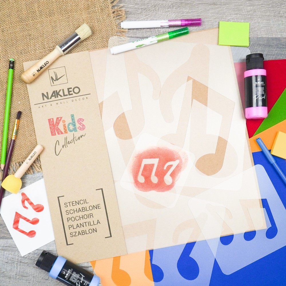 KIDS Reusable Plastic Stencils (5 pcs) // NOTE