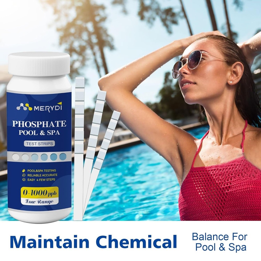 Pool Water Kit 50 Strips for Spa & Pool Testing - Accurate & Easy to Use
