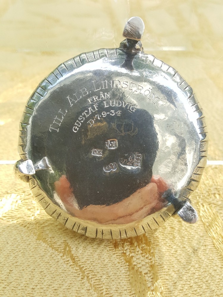 Russian 18 c. silver salt cellar, 1781.