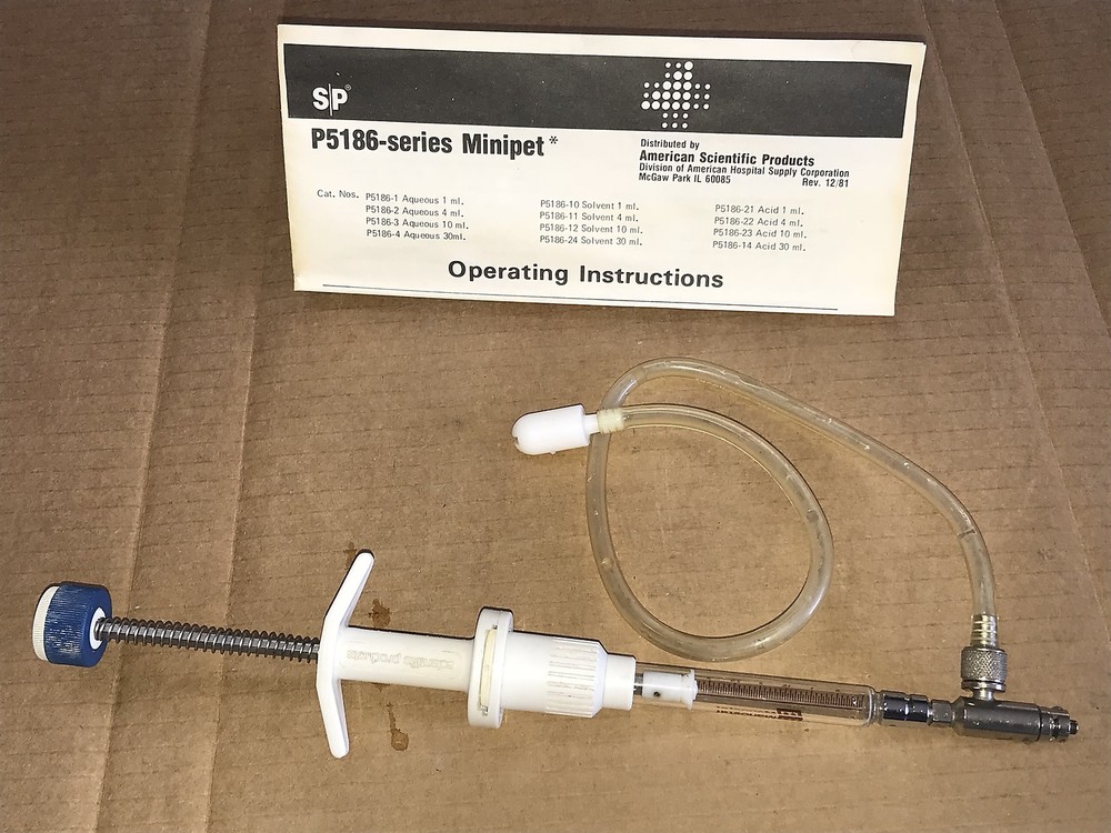 Scientific Products Repeatable Pipet 4.0ml Aqueous Variable Volume Luer Lock