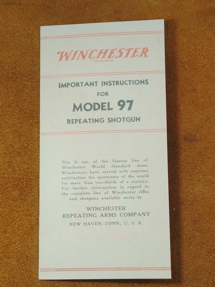 Winchester Model 1897 Manual