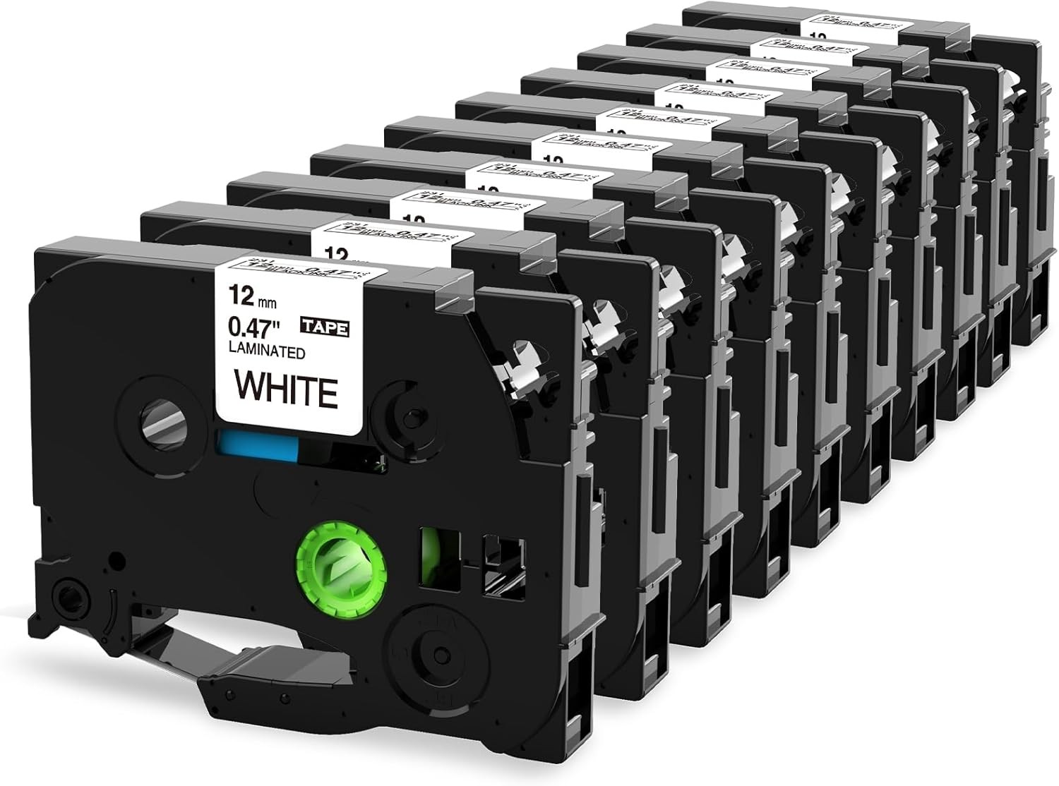 10PK For Brother P-Touch TZe-231 TZ-231 12mm White Standard Laminated Label Tape