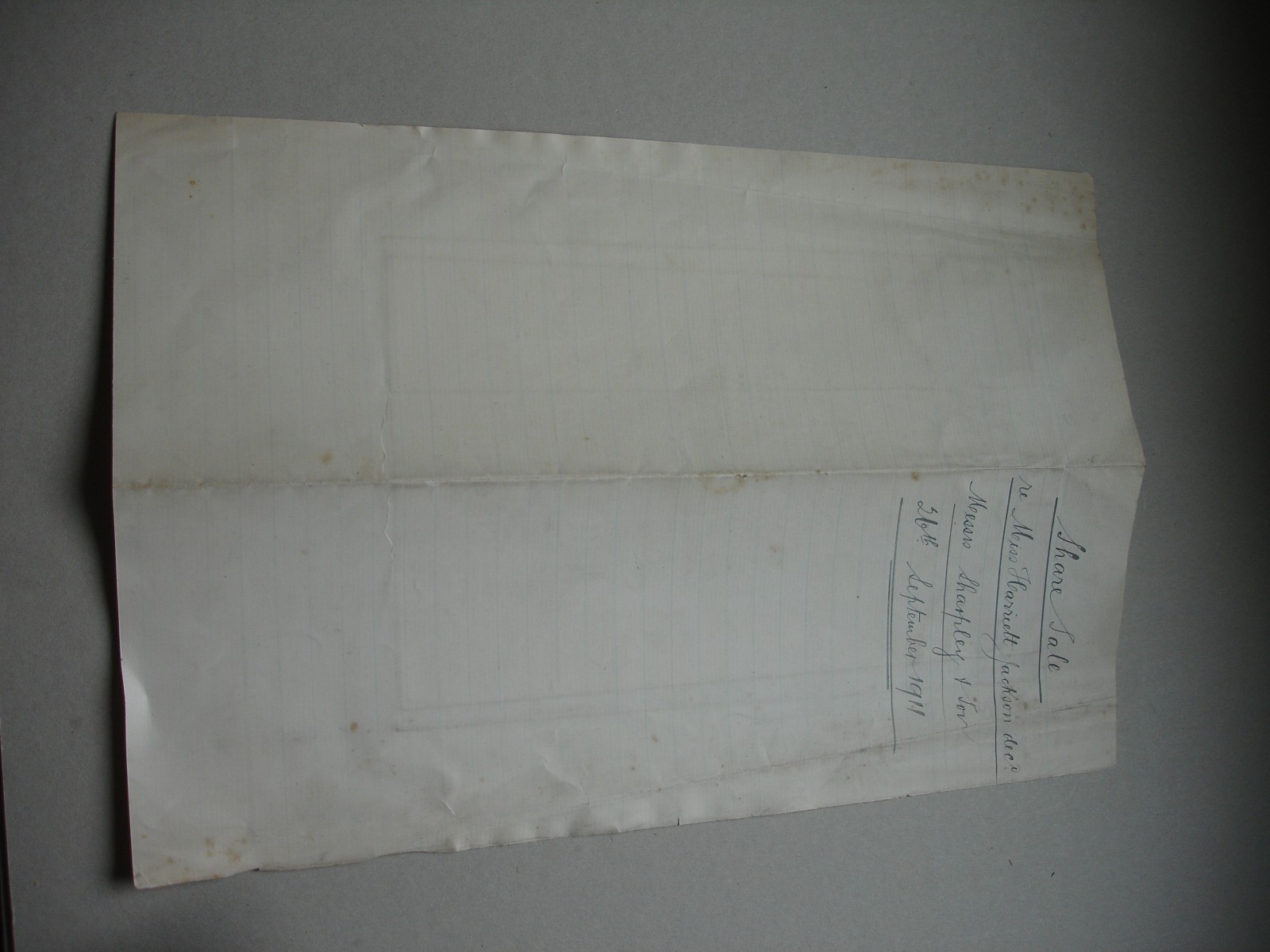 1911 Auction Sale Notice Shares Lincoln & Lindsey Bank in Louth sale price notes