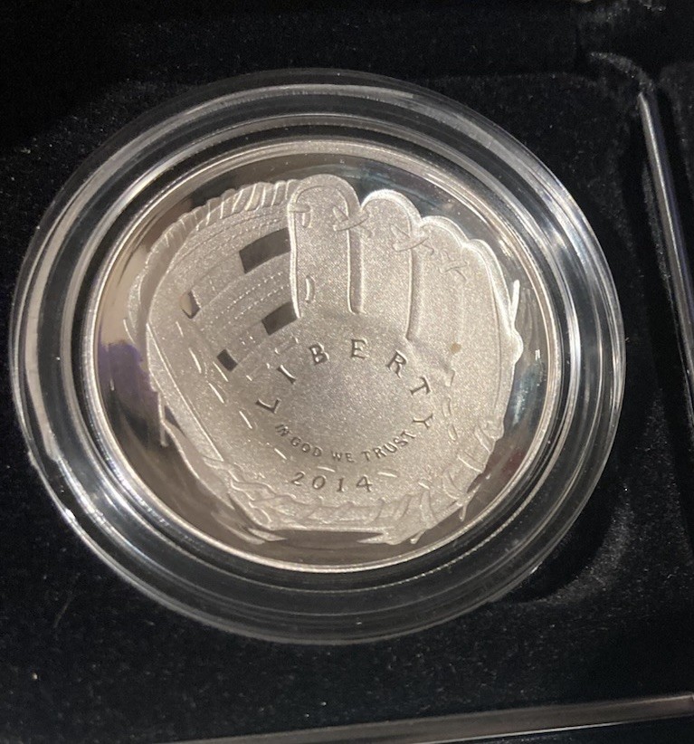 2014-P Baseball Hall of Fame Commemorative Proof Silver Dollar US Mint Box COA