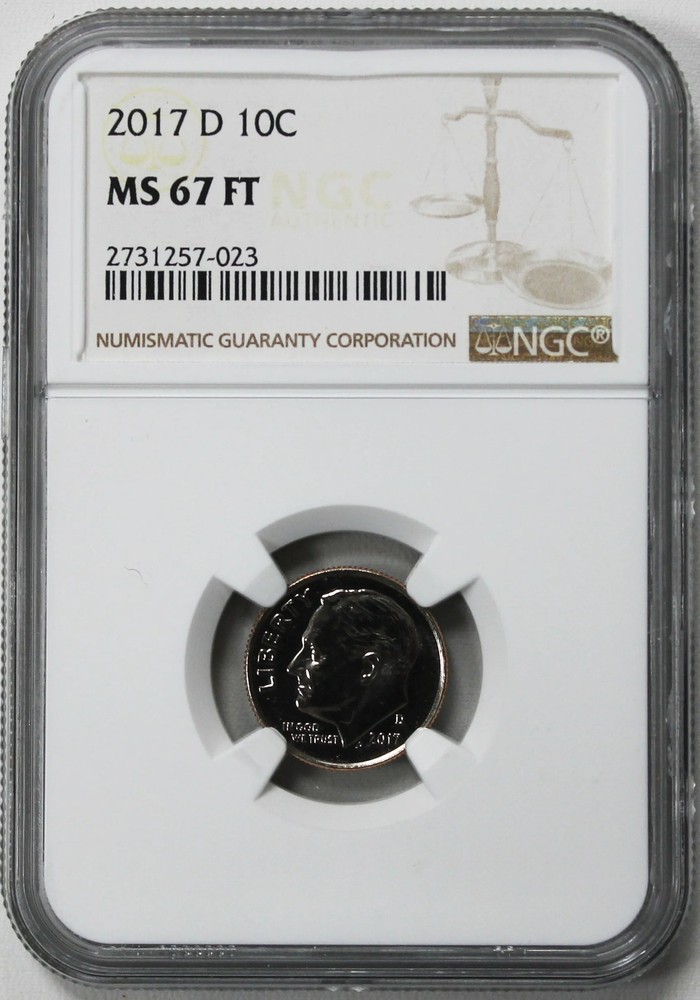 2017 D Roosevelt Dime NGC MS 67 FT