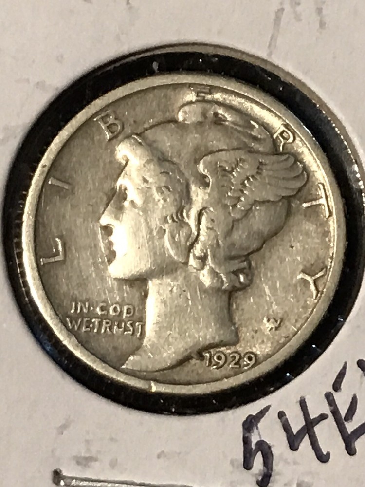 1929 Mercury Dime VF++