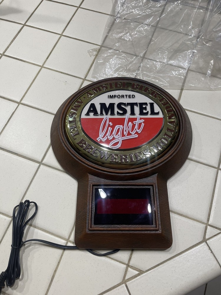 Amstel Light Imported Beer Sign Clock