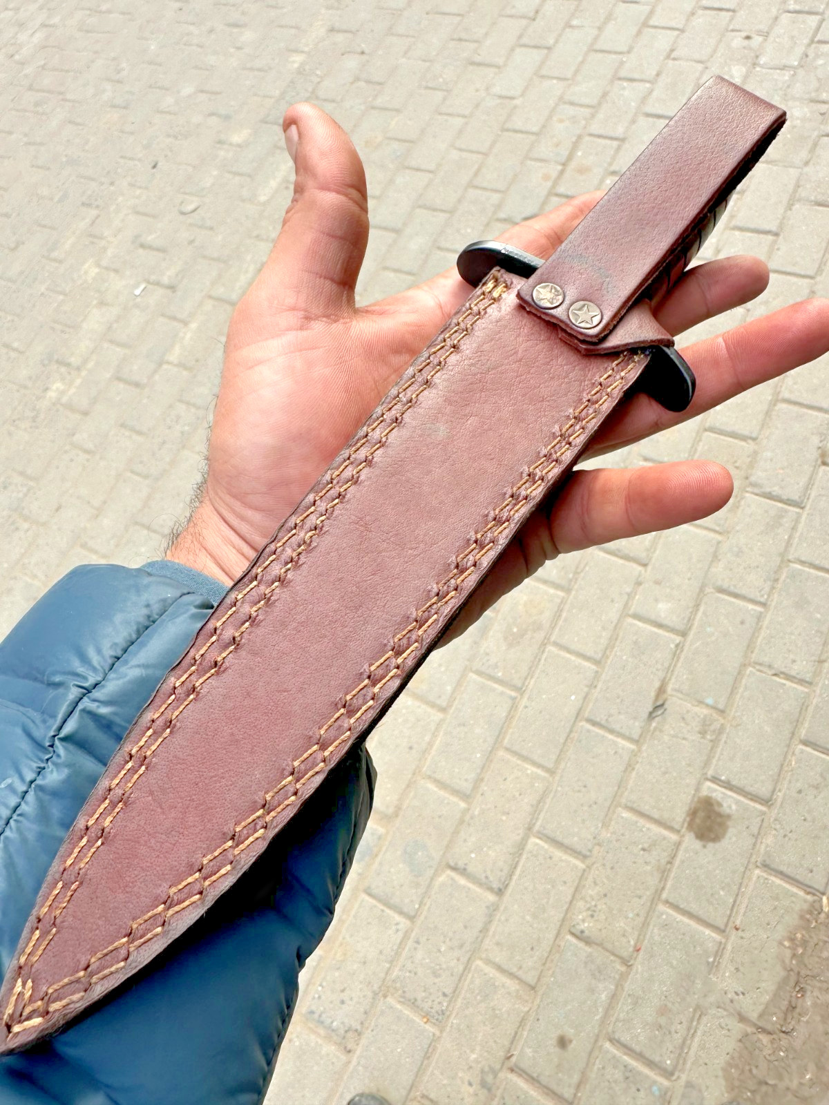 14" ARKANSAS TOOTHPICK Custom Handmade D2-Tool Steel DAGGER KNIFE W/Sheath 2532