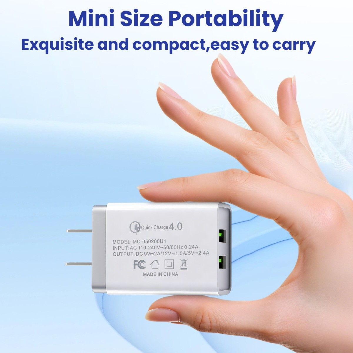 USB Wall Charger Dual Port USB Cube Power Adapter Charger Plug Block ...