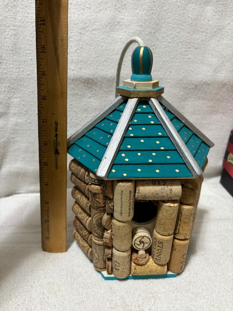 BIRD HOUSE CORK DESIGN HANDMADE